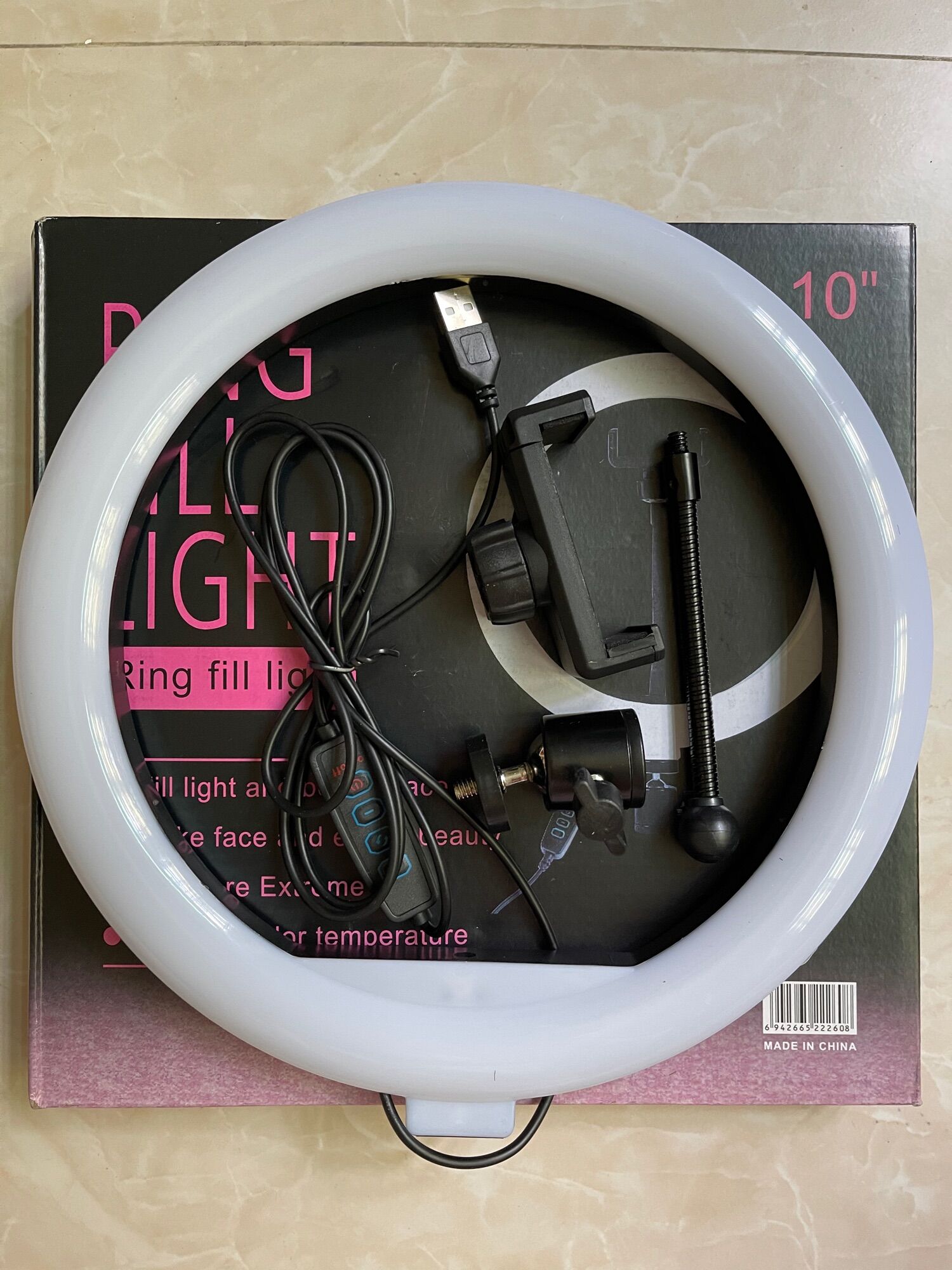 [HCM] BỘ ĐÈN LED LIVESTREAM SIZE 26CM / 33CM ( kèm chân đỡ 2.1m và kẹp điện thoại ) hàng loại 1