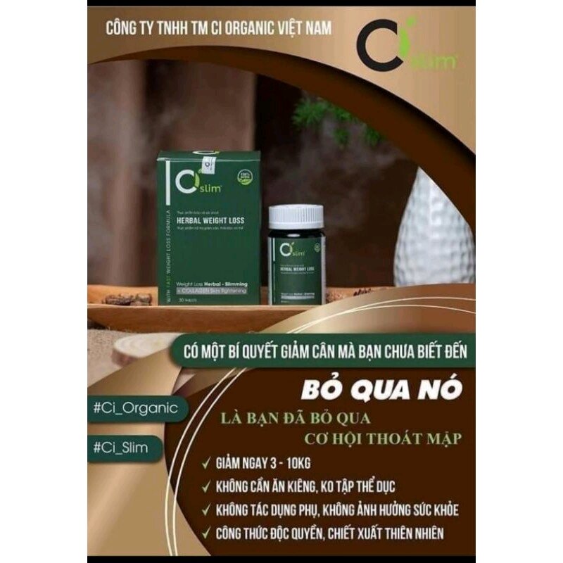 Giảm Cân Thảo Dược Ci Slim ( Cam Kết Hàng Chính Hãng )