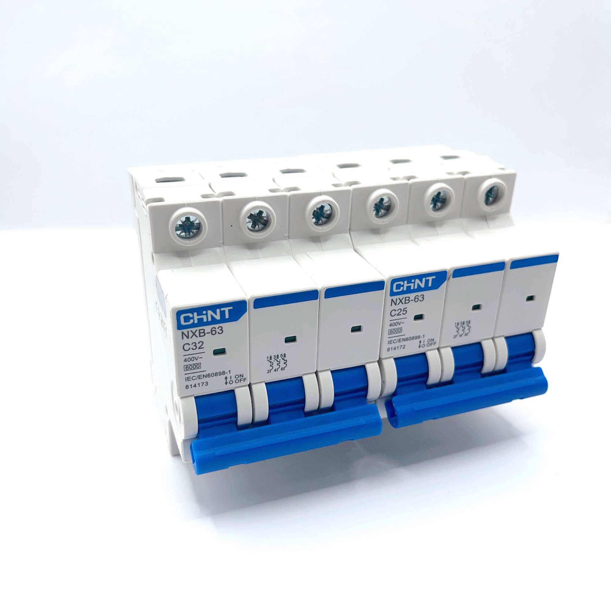 Aptomat MCB 3 Pha NXB-63 Chint 6A~ 63A, Dòng Cắt 6kA (Hàng chính hãng)