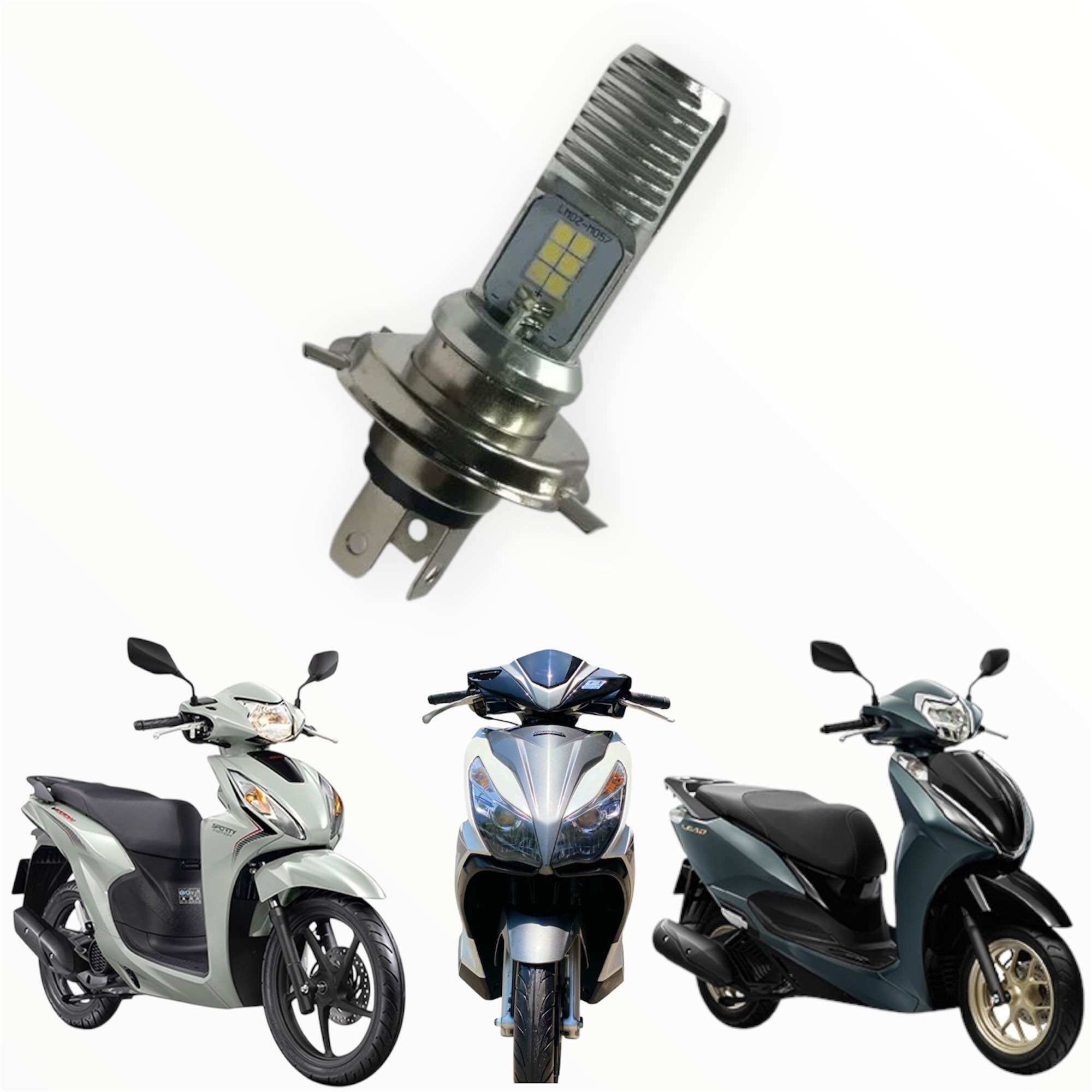 Bóng đèn led 12 tim ánh sáng trắng cho các dòng xe đời mới siêu sáng (1 bóng)