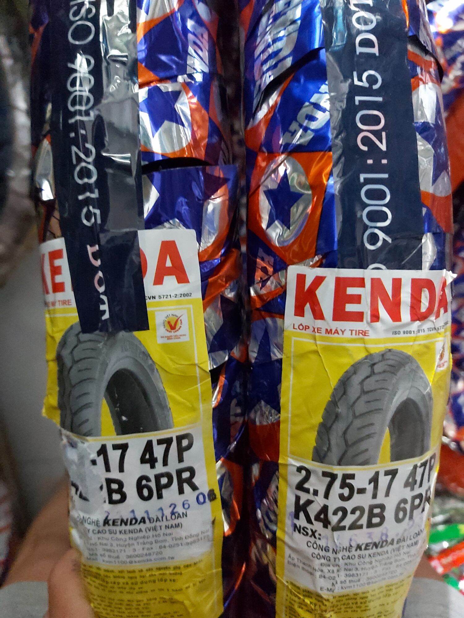 cặp lốp 2.50-17 và 2.75-17 kenda 6pr / vỏ xe máy