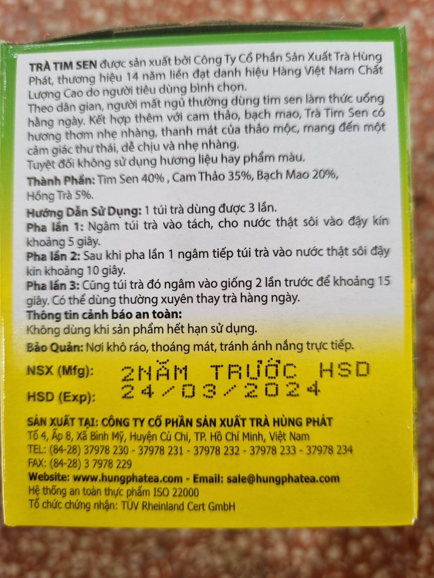 Trà Tim Sen - hiệu hùng phát