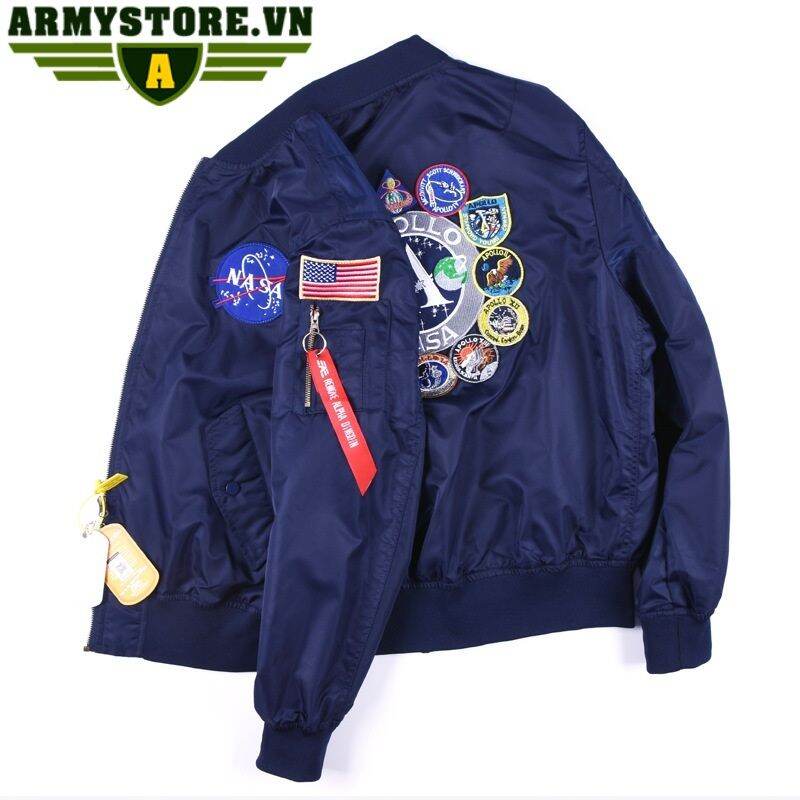 Áo khoác nam Pilot Nasa cao cấp ARM-1230 (Màu đen)