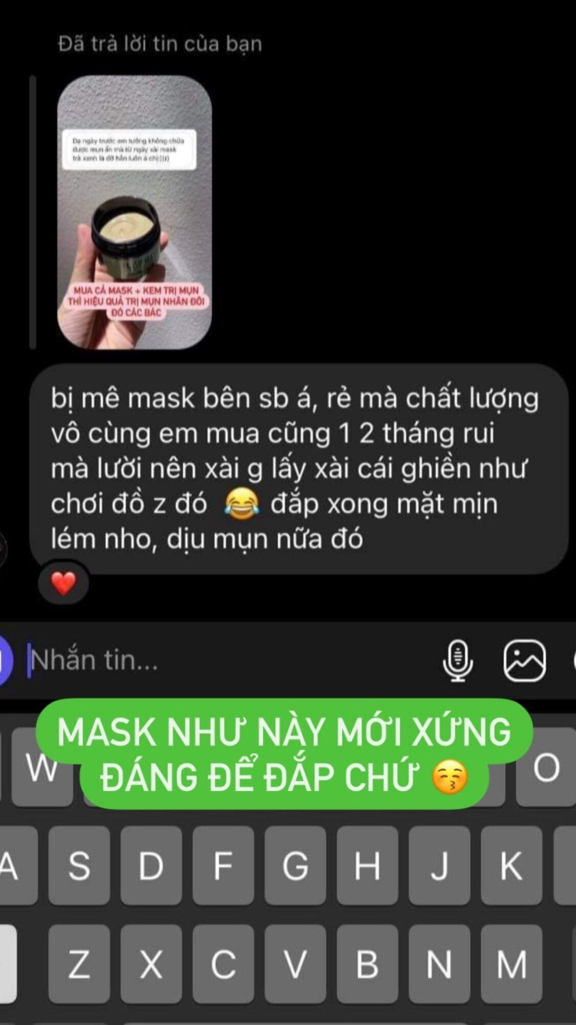 Mặt nạ Trà xanh handmade Sunday Beauty