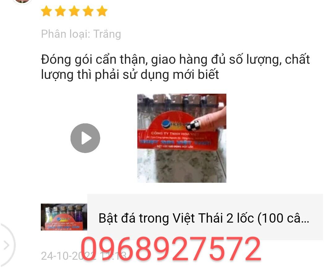 Bật lửa_quẹt gas trơn Việt Thái (50 cái/ hộp)