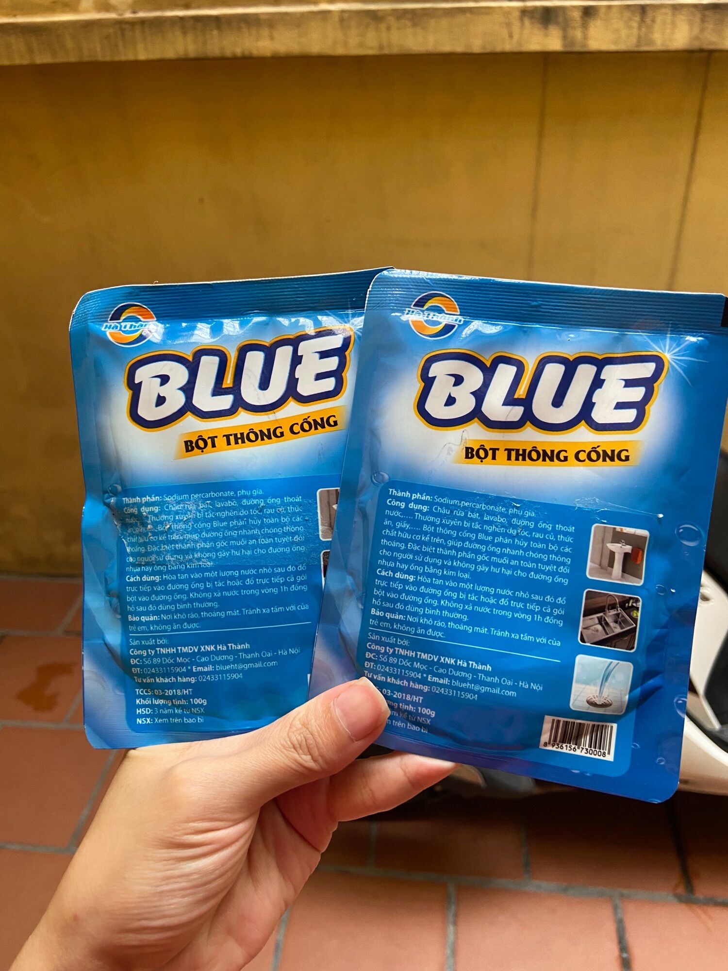 Bột thông cống blue