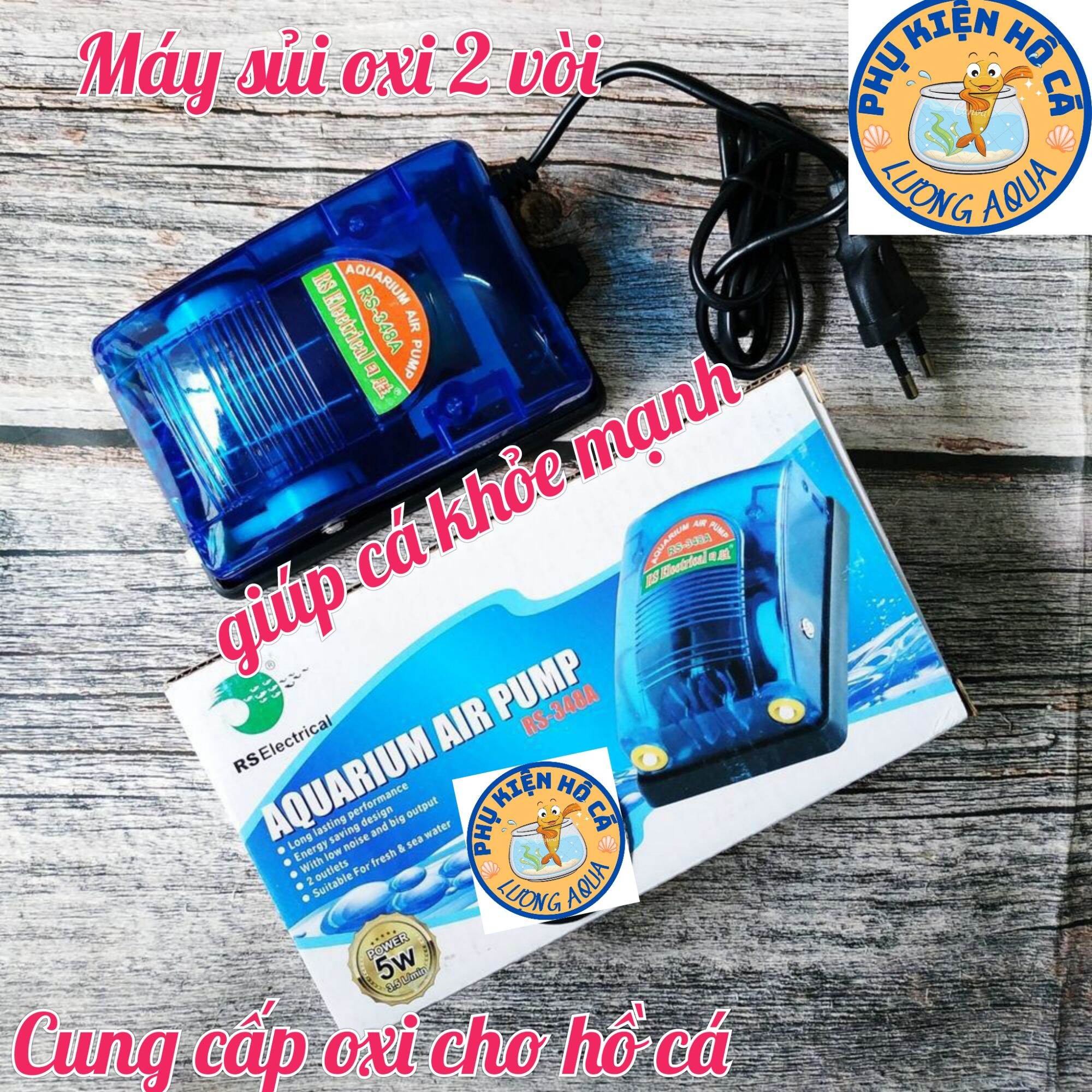 Máy sủi oxi 2 vòi vipsun fish,tạo oxi