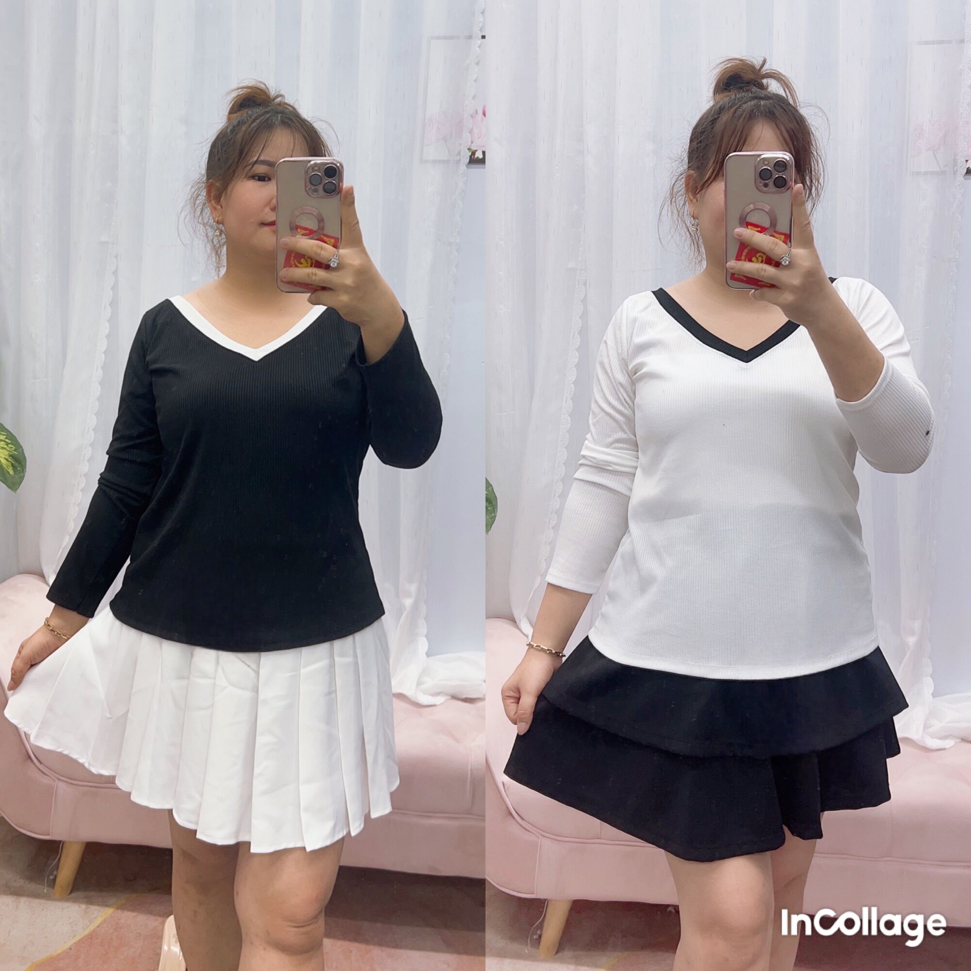Áo Thun Cổ Tim Bigsize Chất thun gân Xịn Xò Bigsize 68kg đến 95kg