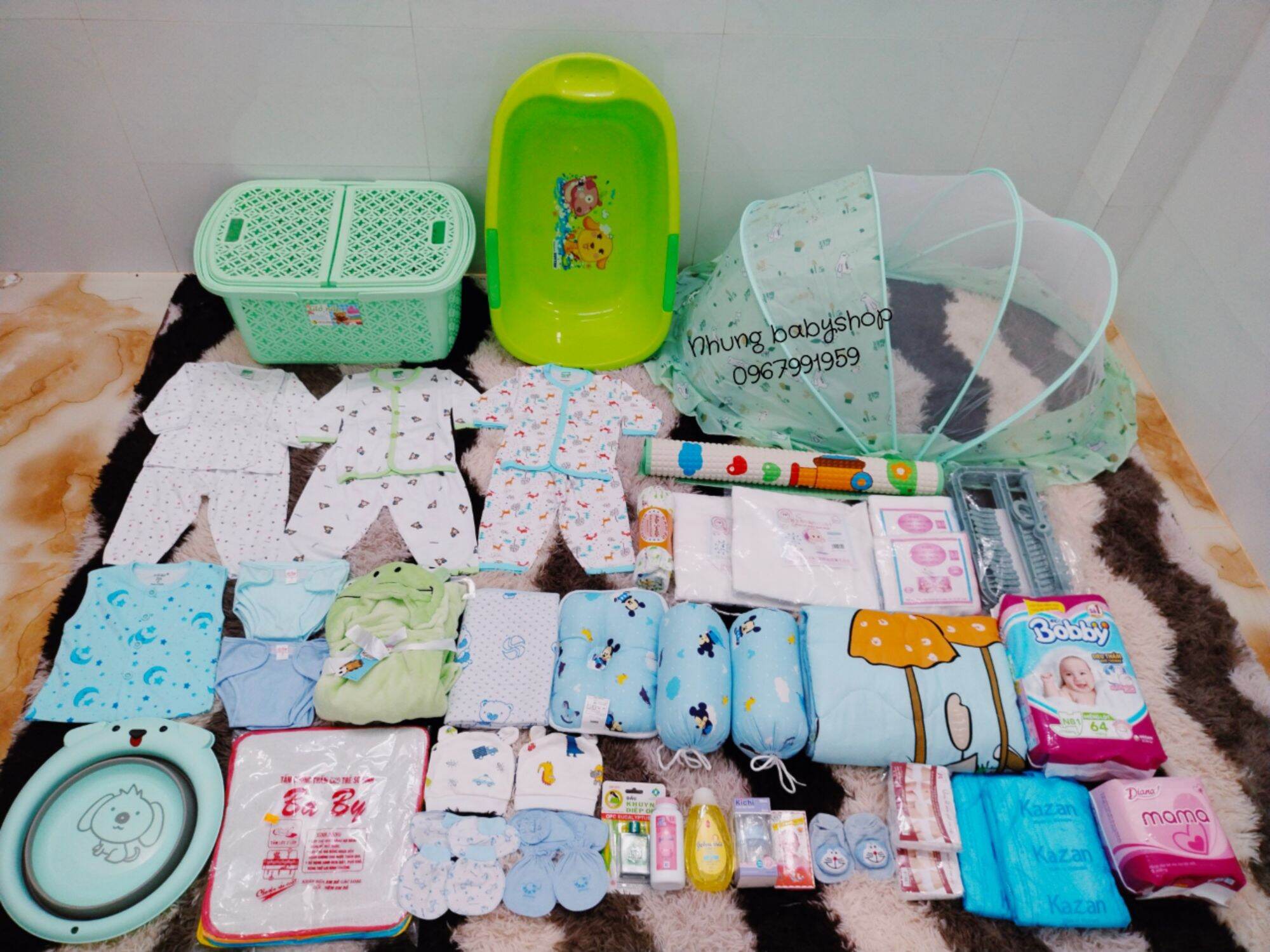 Combo trọn bộ đi sinh vip đầy đủ cho mẹ và bé quà tang siêu xinh cho bé