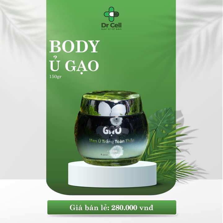 Kèm quà 🎁+ Men ủ trắng da body - Men Ủ Gạo Dr Cell 150gr