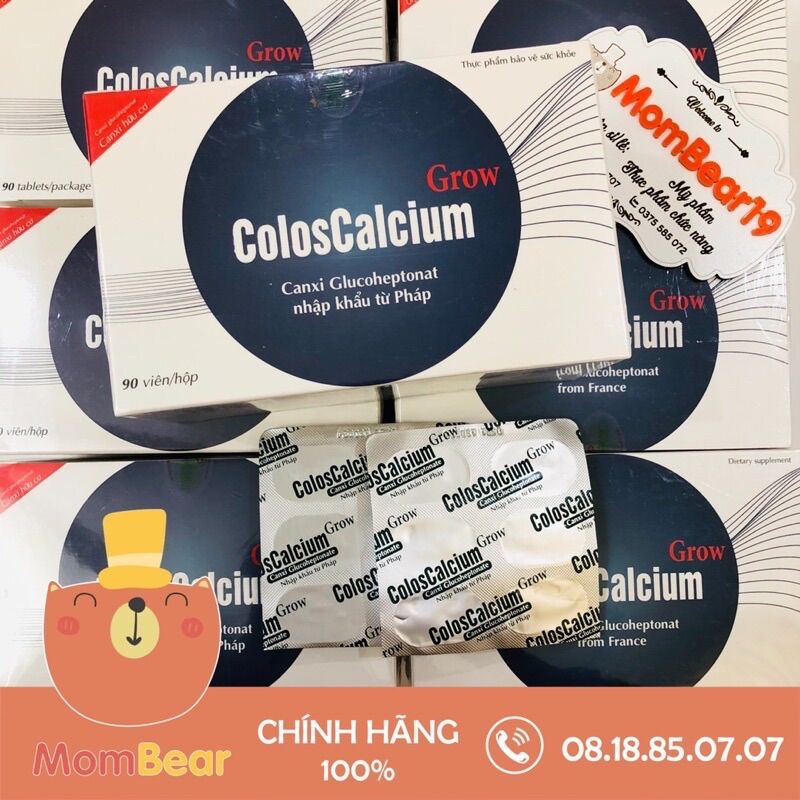 Canxi hữu cơ zeambi coloscalcium grow 90 viên