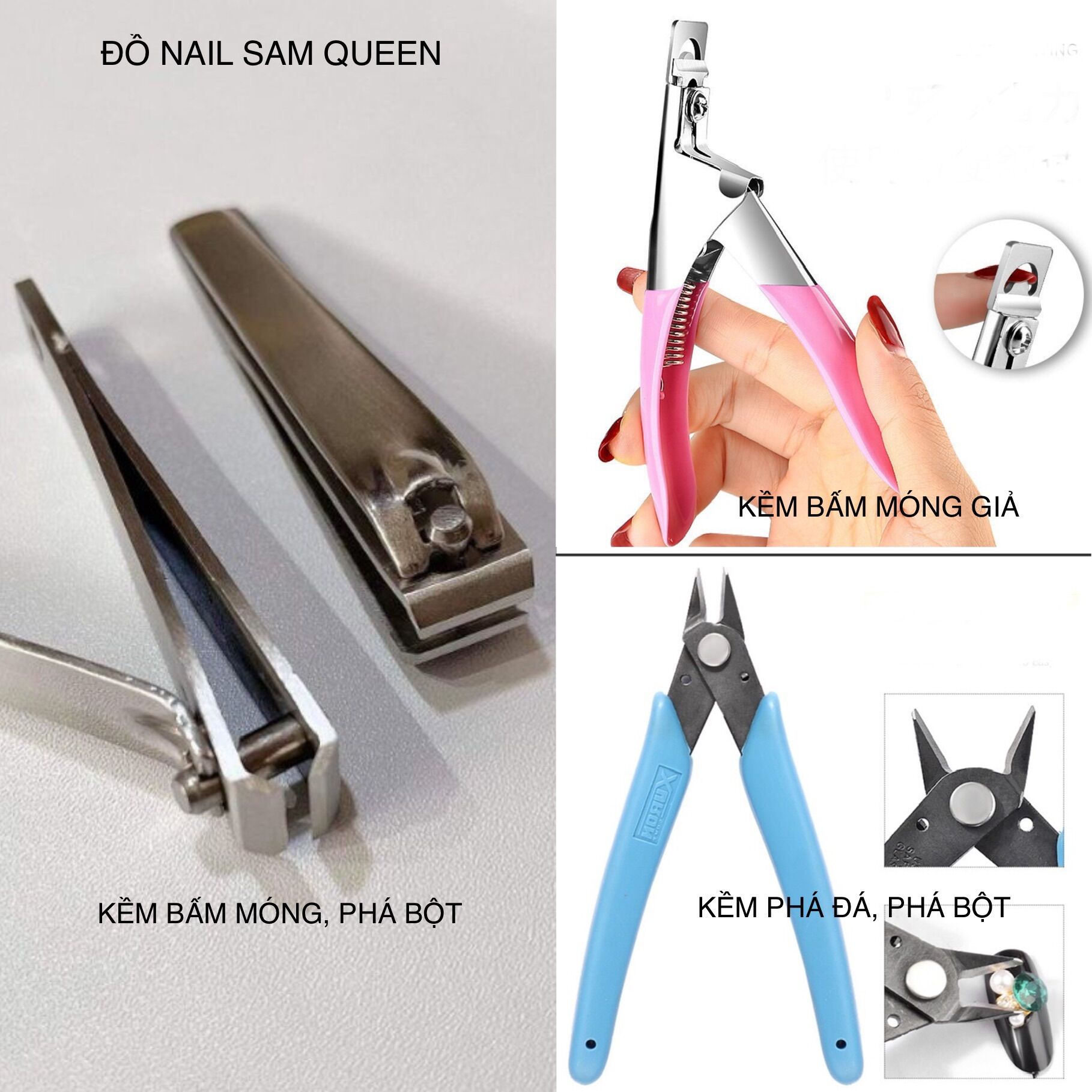 Kềm bấm móng, phá bột, phá đá siêu bén siêu chắc