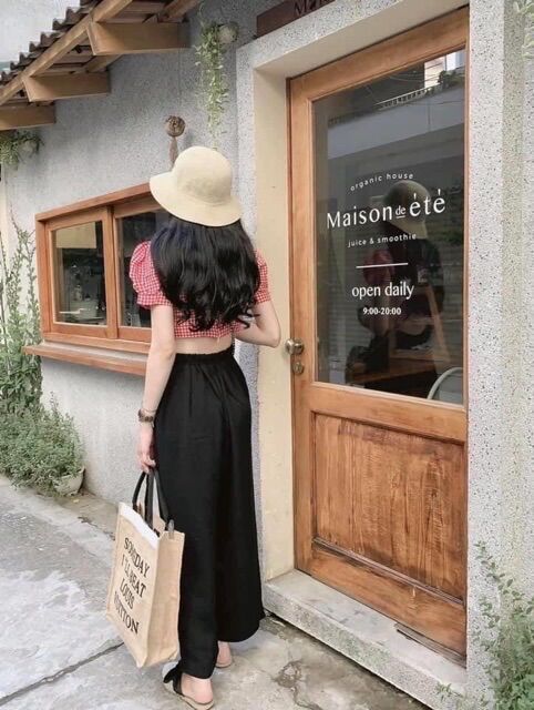 Quần culottes đũi xuông dài_N009