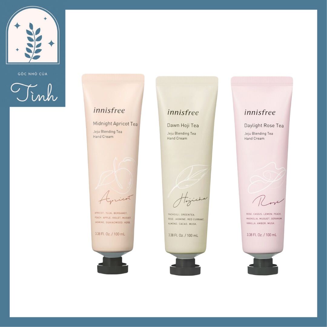 [ HCM ] [ CÓ BILL HÀN - ĐỦ CÁC HƯƠNG ] KEM TAY DƯỠNG DA INNISFREE BLENDING TEA HAND CREAM 100ML