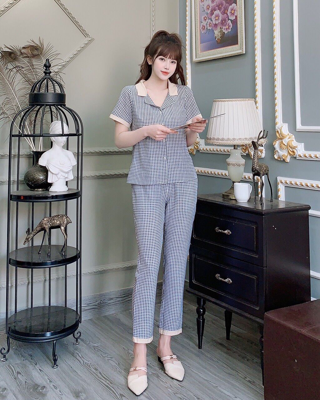 Đồ Bộ mặc nhà chất lụa hàn