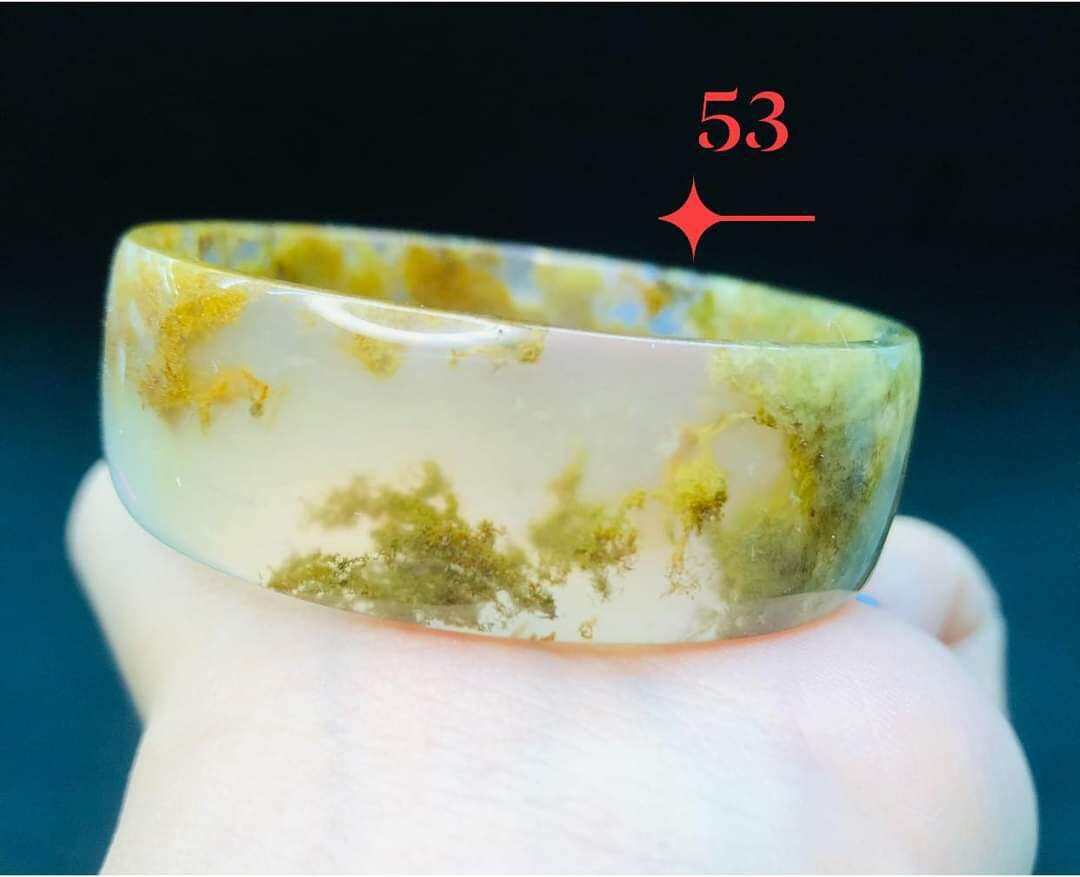 Vòng tay đá băng ngọc thủy tảo tự nhiên size 53mm