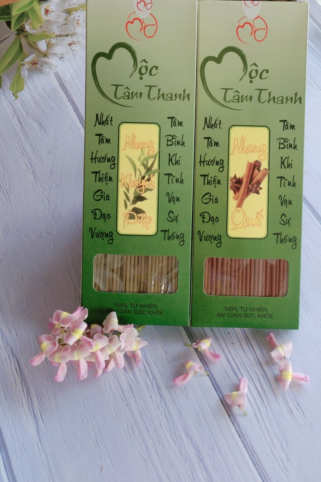 Combo nhang Khuynh Diệp và nhang Quế Mộc Tâm Thanh