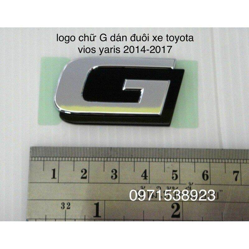 chữ G dán đuôi xe TOYOTA VIOS YARIS
