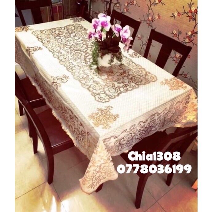 Khăn trải bàn dài cao cấp không thấm nước đủ size