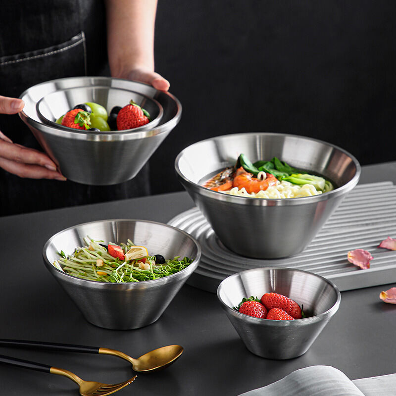 Bát không gỉ 304 onlycook bát mì gia dụng bát canh chống bỏng bát ăn cơm bát hình nón kiểu nhật cấp thực phẩm
