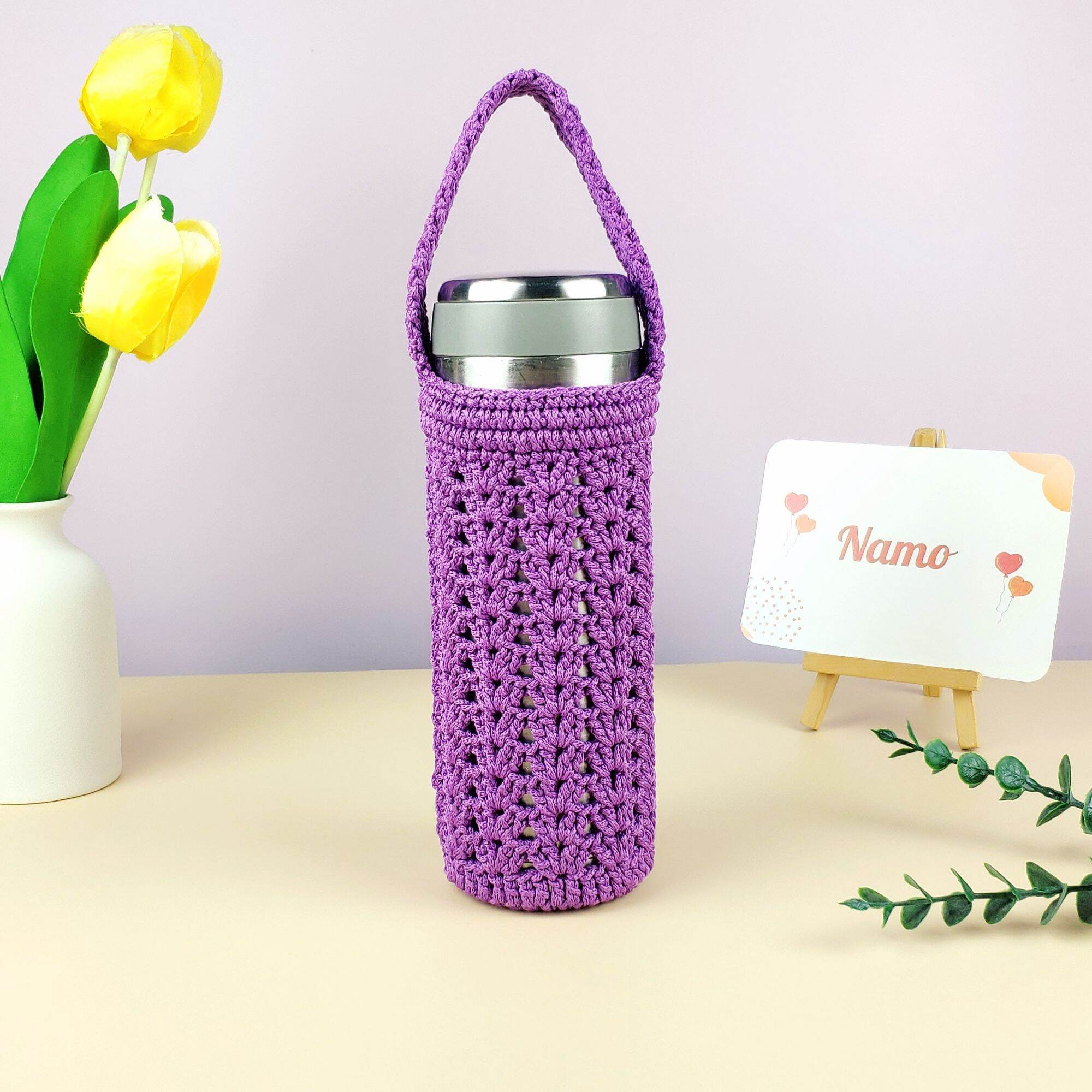 TÚI ĐỰNG LY GIỮ NHIỆT HANDMADE NHIỀU MÀU (SẢN PHẨM KHÔNG BAO GỒM BÌNH)
