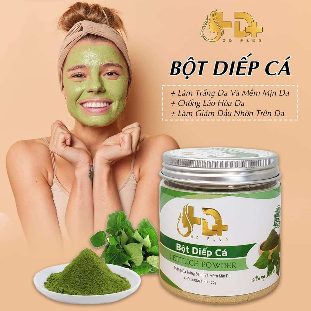 bột diếp cá làm mặt nạ dưỡng da mặt 120g