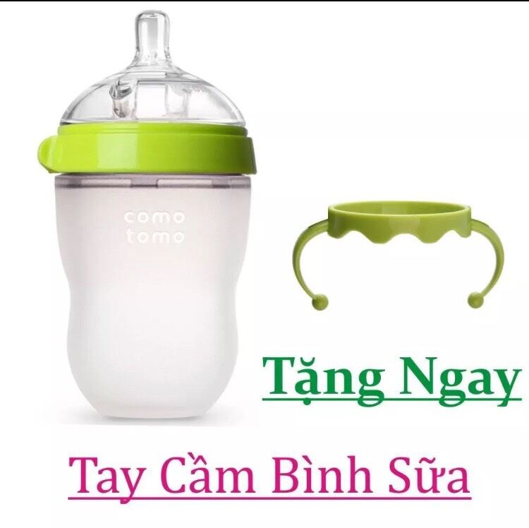 - Bình sữa comotomo 150ml/250ml tặng kèm tay cầm và phụ kiện
