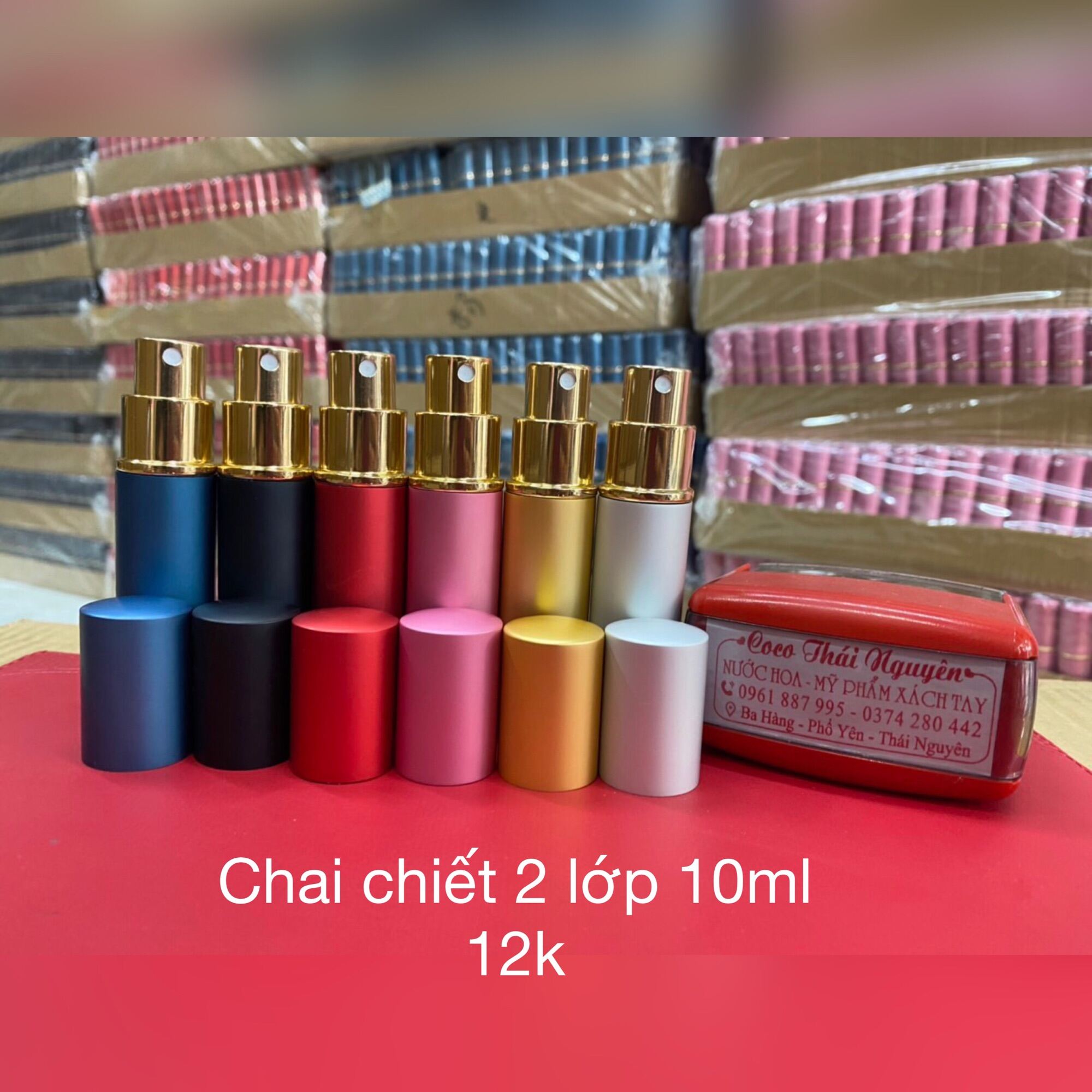 Chai Chiết Nước Hoa 10Ml 2 Lớp Màu