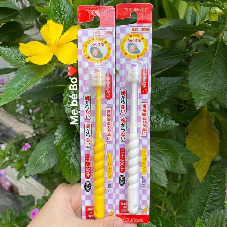Bàn chải đánh răng 360 độ hàng Nhật cho bé từ sơ sinh