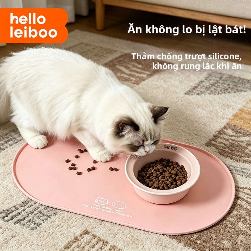 HELLOLEIBOO | Thảm Ăn Cho Thú Cưng Chống Trượt, Chống Nước, Chống Dầu, Chống Cắn Đã Được Làm Dày