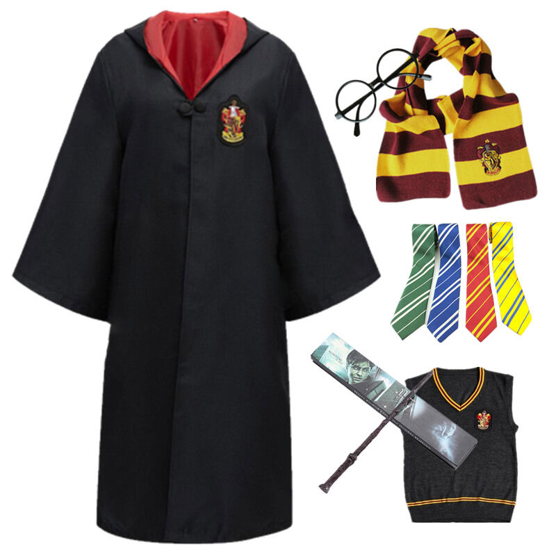Harry Potter Trang Phục Trẻ Em Áo Khoác Nam Nữ Trẻ Măng Tô Choàng Ma Thuật Hermione Quần Áo Cos Cùng Kiểu Đồng Phục Học Sinh