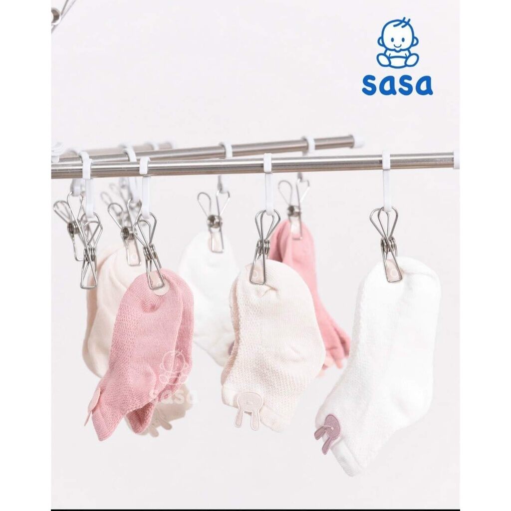 Cây phơi đồ inox 3 tầng Sasa 60 kẹp đồ em bé