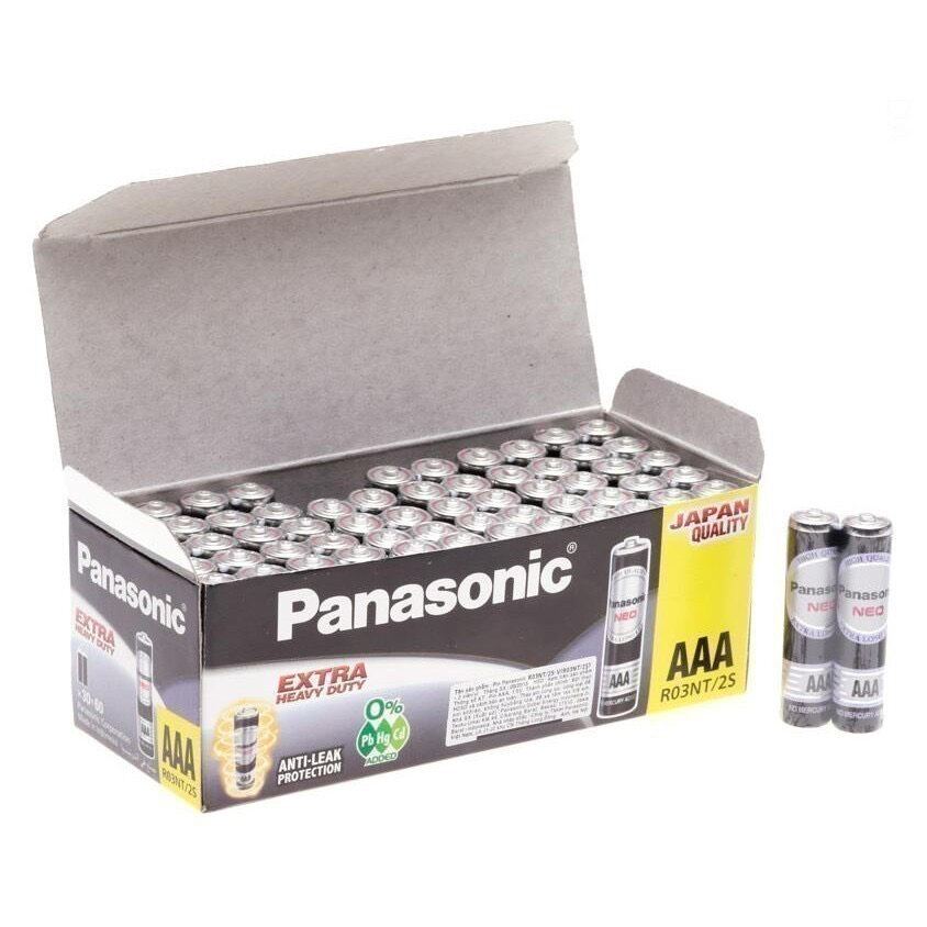 1 Hộp 60 viên pin panasonic R03NT/2S (đen - AAA hộp 60 viên)