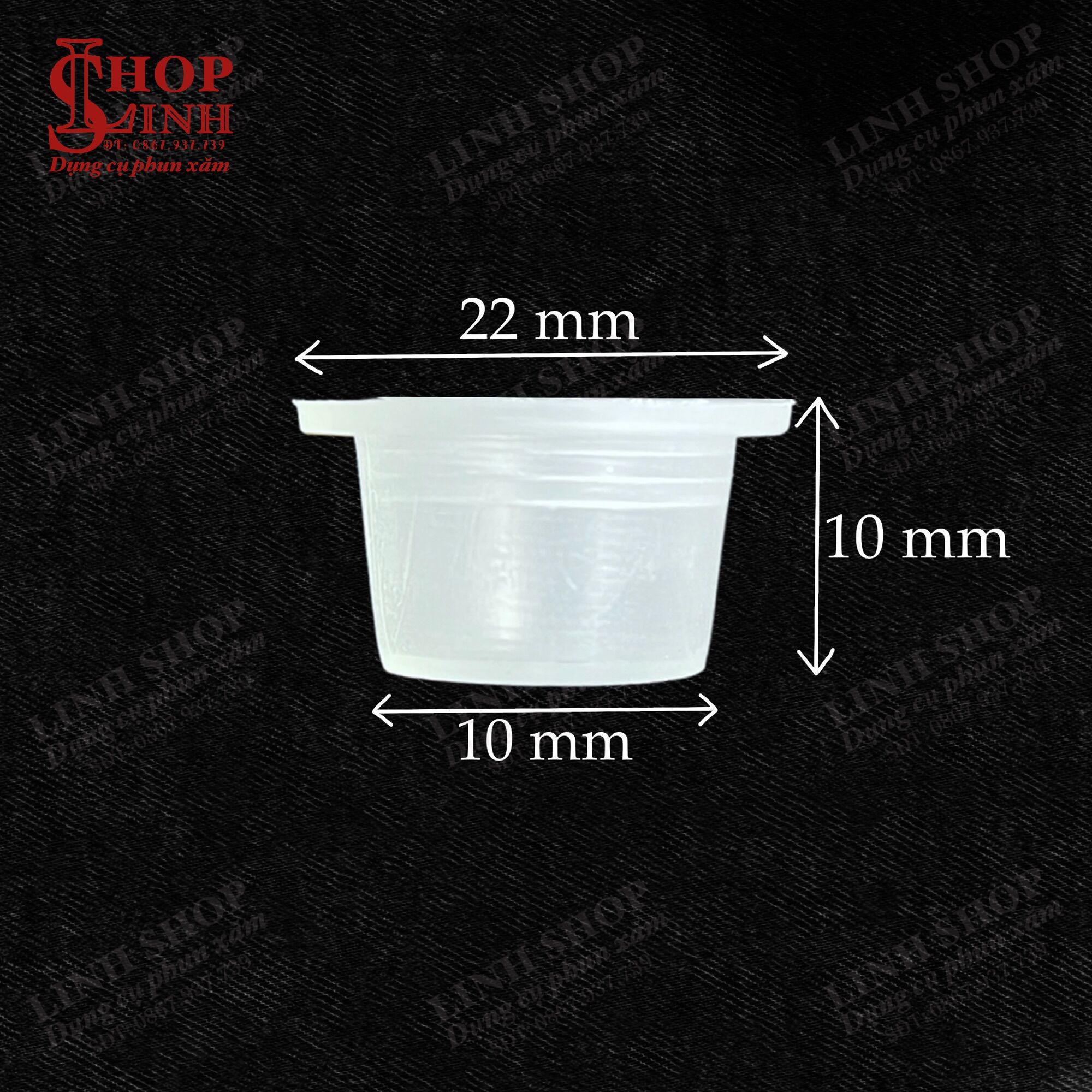 Bịch 100 cái Chum silicon đáy nông, chum silicon đựng mực phun xăm, hũ đựng mực dùng 1 lần