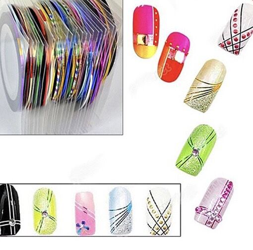 Dây line kim tuyến trang trí móng làn nail ( 10 cuộn )