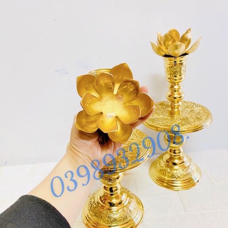 ĐÔI NẾN ĐỒNG CAO 38 CM  CHẤT LIỆU BẰNG ĐỒNG 💯