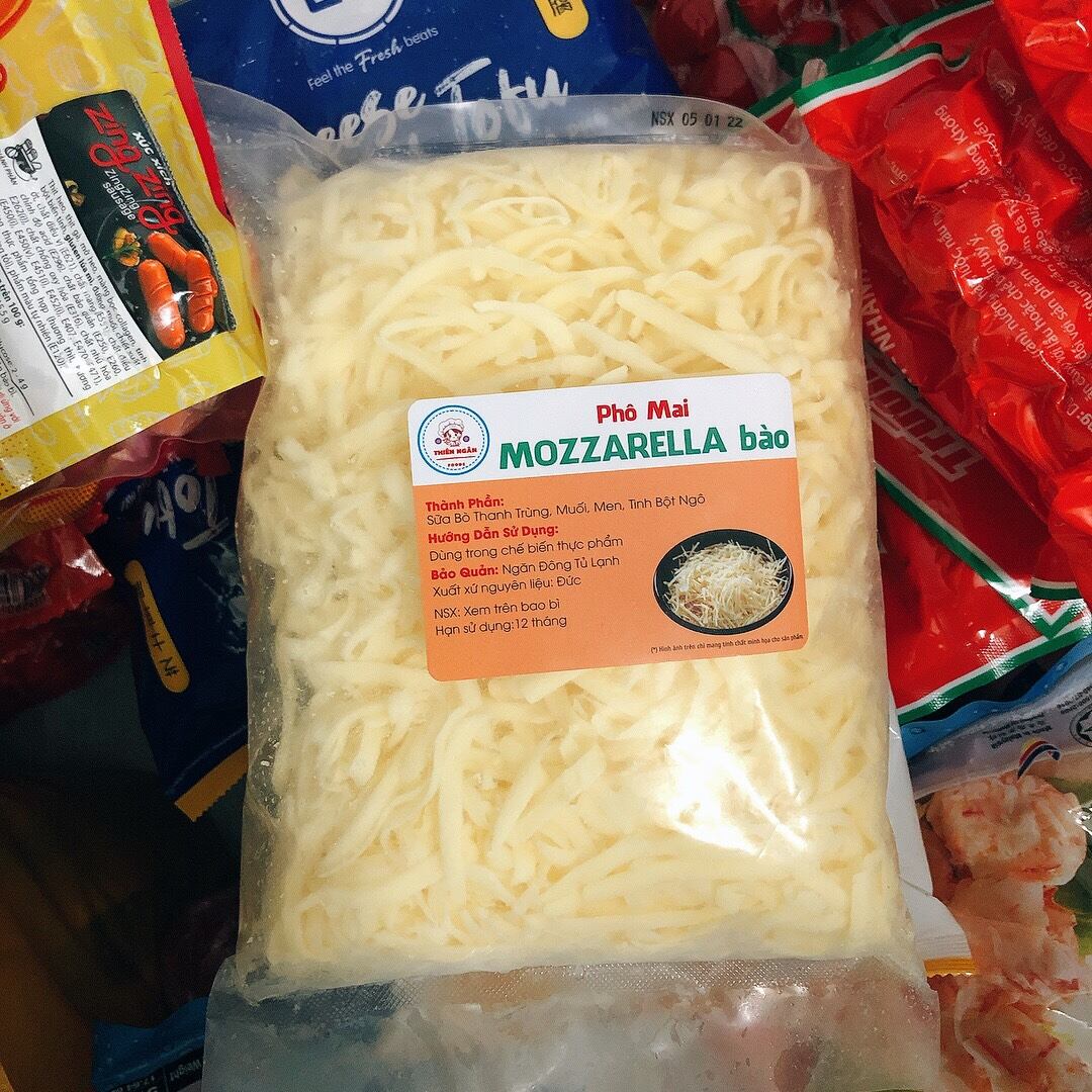 500g phô mai sợi mozzarella nhập đức siêu kéo sợi - thơm - ảnh sản phẩm 1