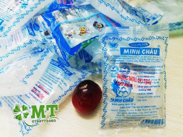 Combo 5 bịch thạch dừa thẻ cào Minh Châu ( Thạch dừa học sinh)