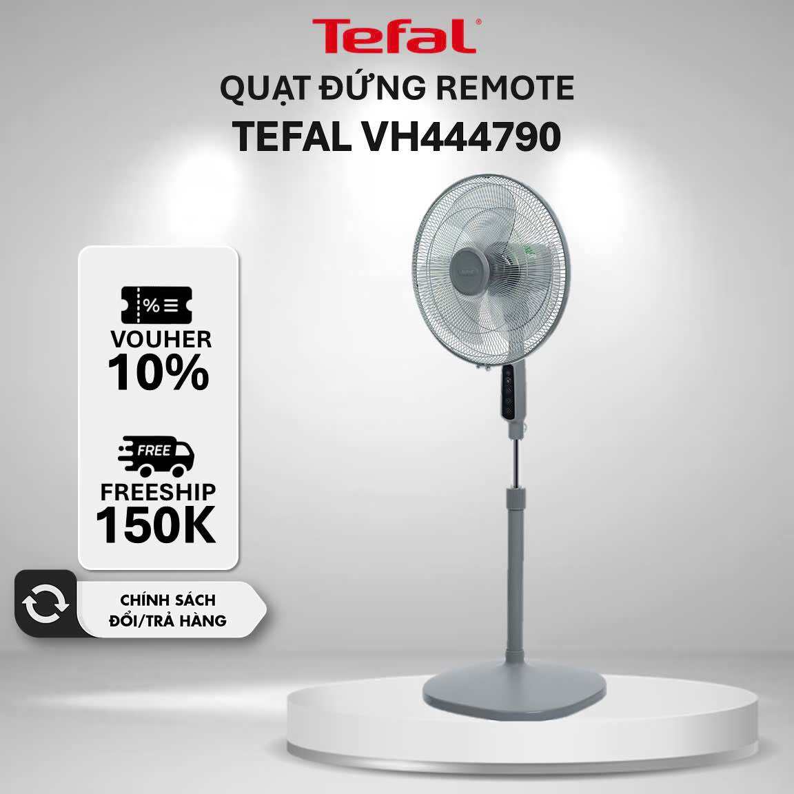 Quạt đứng có remote Tefal VH444790 - 55W - BH Chính Hãng 24 Tháng