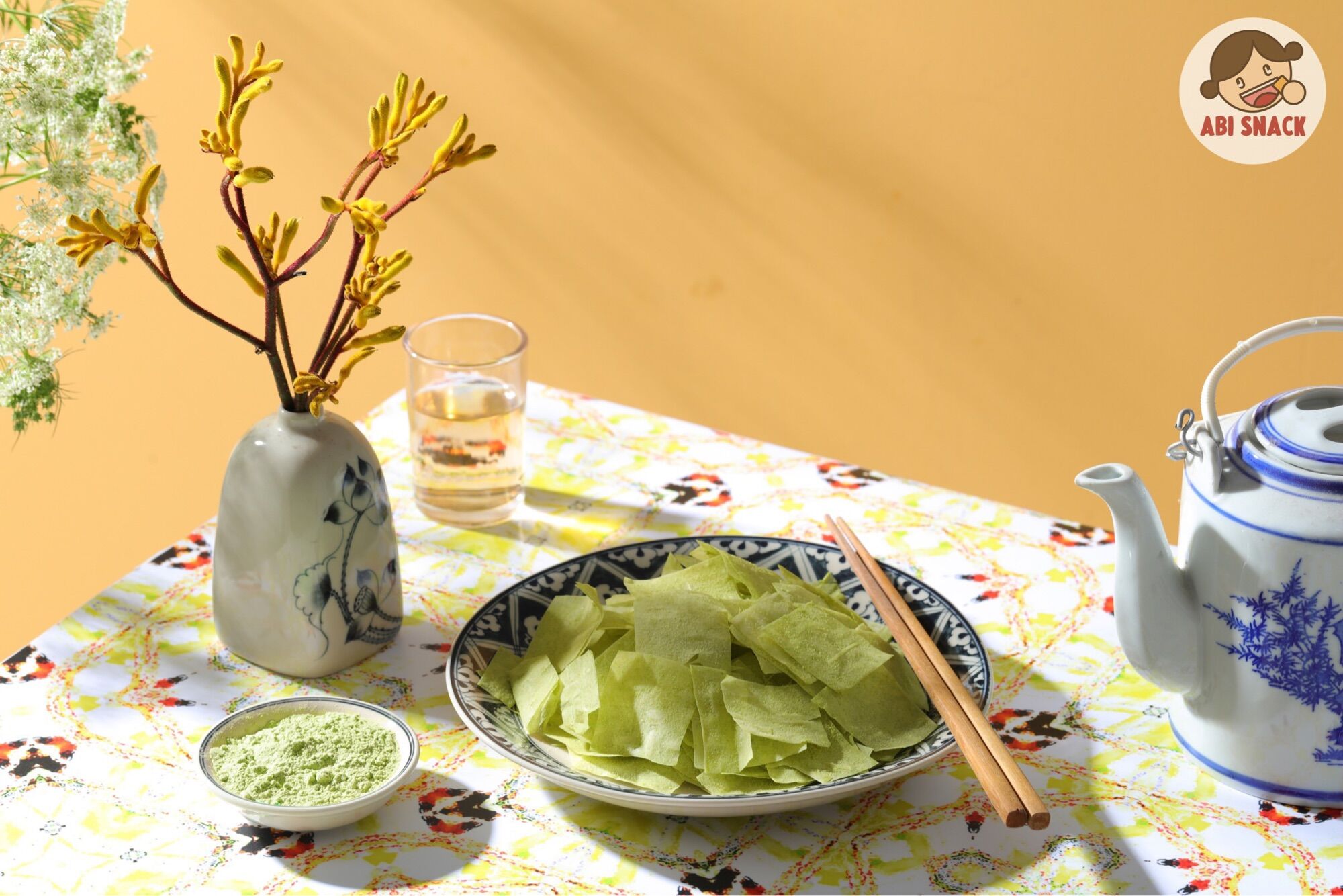 [ ABI_SNACK ] BÁNH TRÁNG VỊ TRÀ XANH