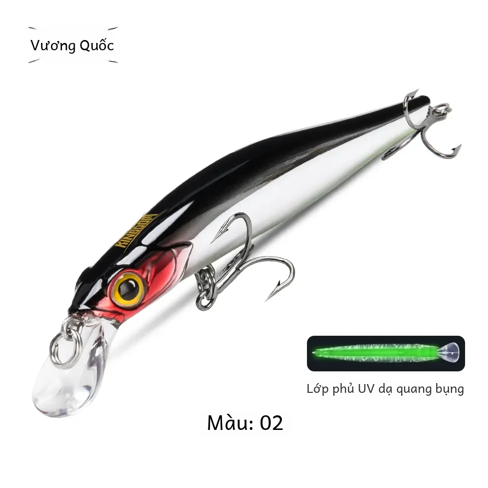 Kingdom chìm Minnow mồi 60 80 90 105mm rung chìm jerkbati swimbait nam châm trasnfer dài đúc cứng câu cá thu hút