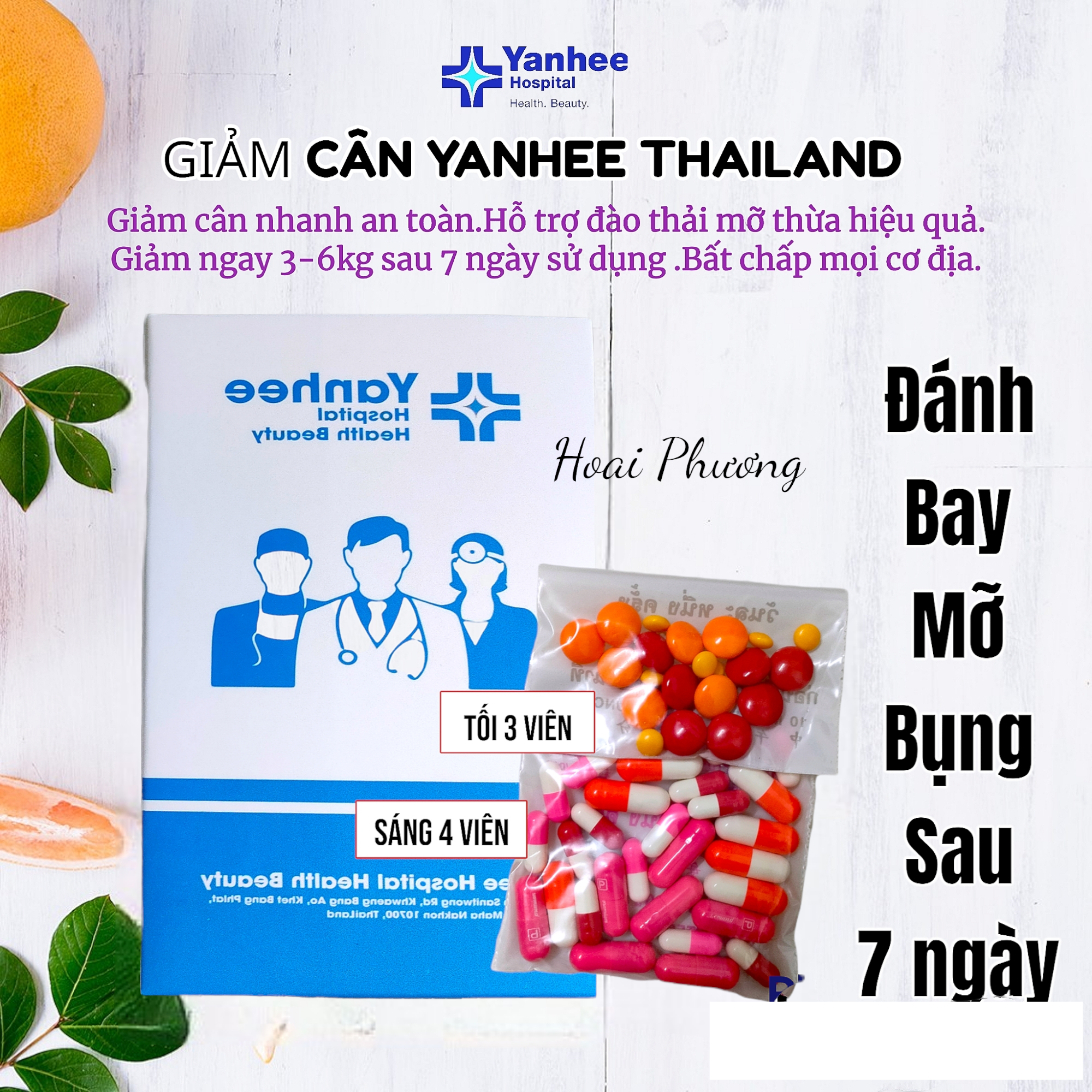 Giảm Cân Cấp Tốc Vip Yanhee  Diet Plus X2 Yanhee Thái Lan (LT 1tuần)
