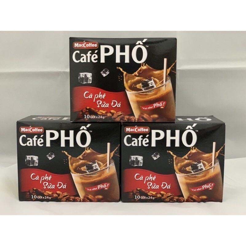 Hộp cafe phố Cà phê sữa đá 10 gói x 24 g