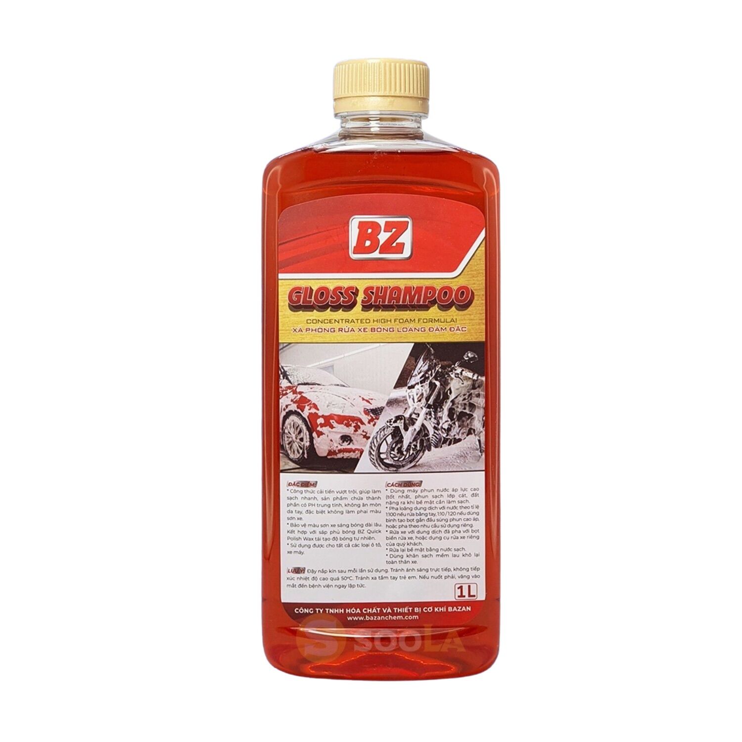 Xà bông rửa xe bz gloss shampoo