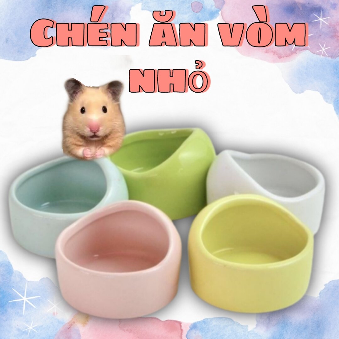 Chén ăn vòm bằng sứ cho Hamster