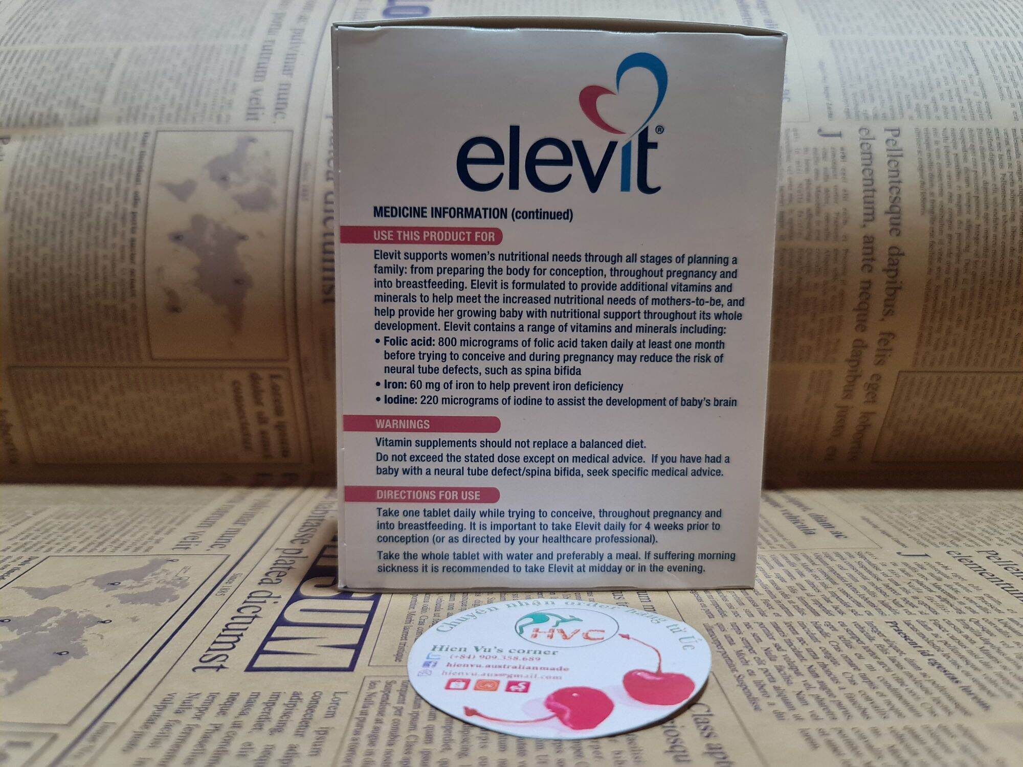 [HCM]Elevit 100 viên hồng