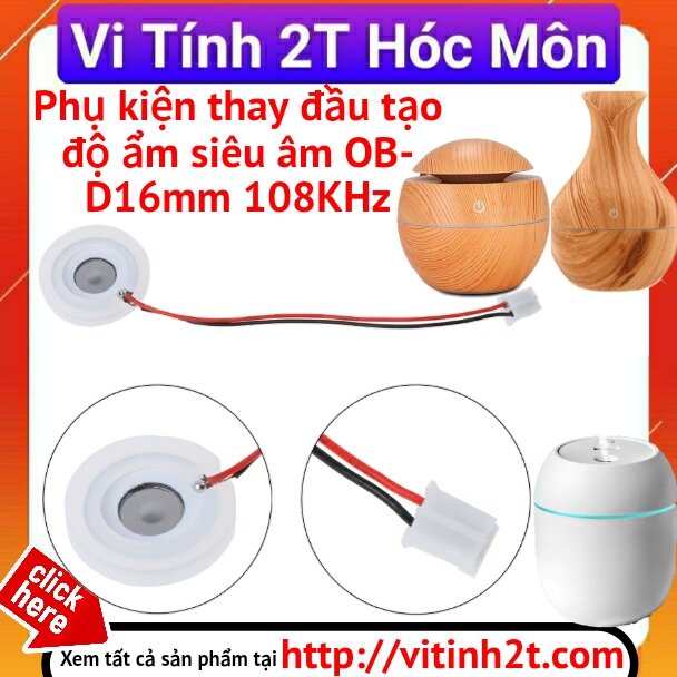 Phụ tùng máy phun sương tạo ẩm bằng sứ đường kính 16mm 113khz Đầu Phun Sương Siêu Âm 16mm