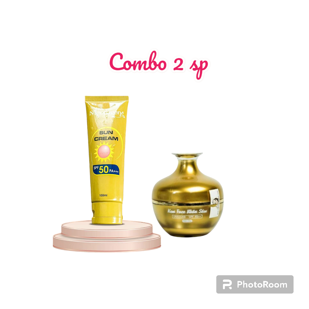 combo face sâm ncollagen & chống nắng makeup nâng tông