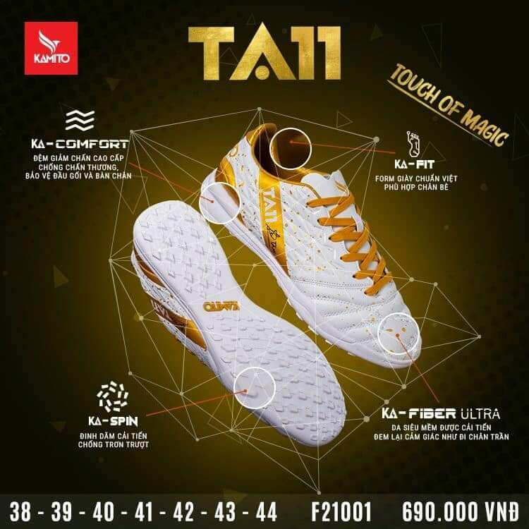 GIÀY ĐÁ BÓNG KAMITO TA11-AS, Giày Đá Banh Sân Cỏ Nhân Tạo