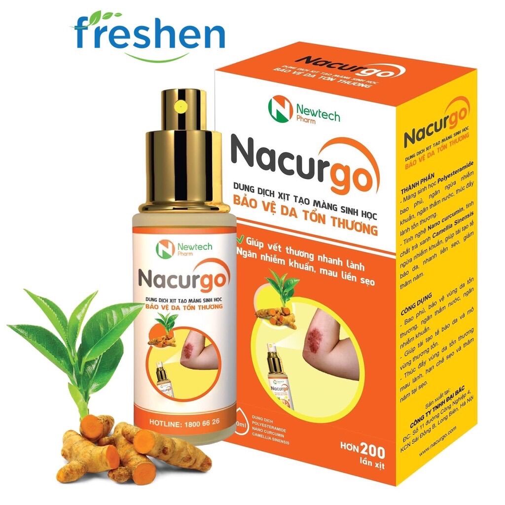 Dung dịch xịt bảo vệ da nacurgo 12ml